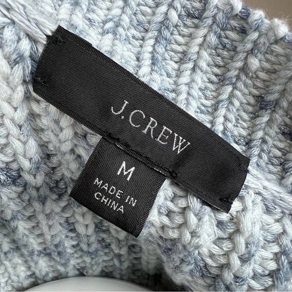 J Crew Marled cotton-blend crewneck knit sweater Midnight Spray Dye M - Picture 8 of 9